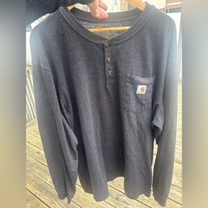Men’s Carhartt Charcoal Henley 2XL Tall